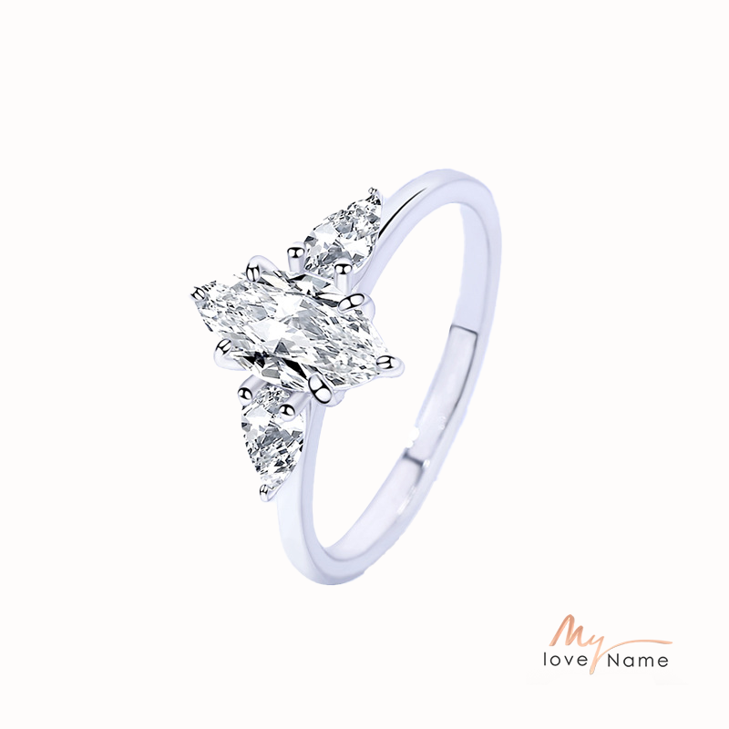 925 Sterling Silver Moissanite Ring