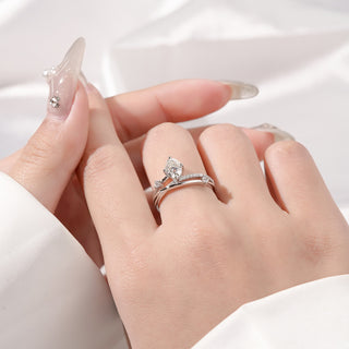 925 Sterling Silver Moissanite Ring