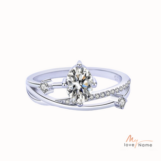 925 Sterling Silver Moissanite Ring