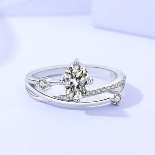 925 Sterling Silver Moissanite Ring