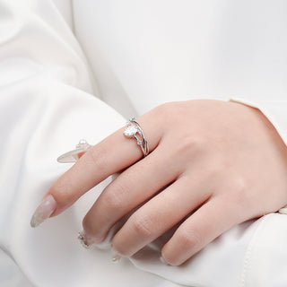 925 Sterling Silver Moissanite Ring