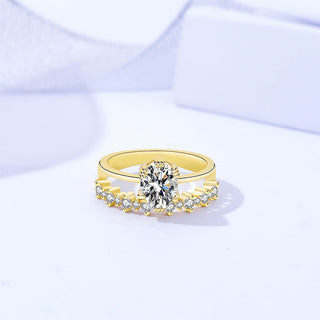 925 Sterling Silver Moissanite Ring