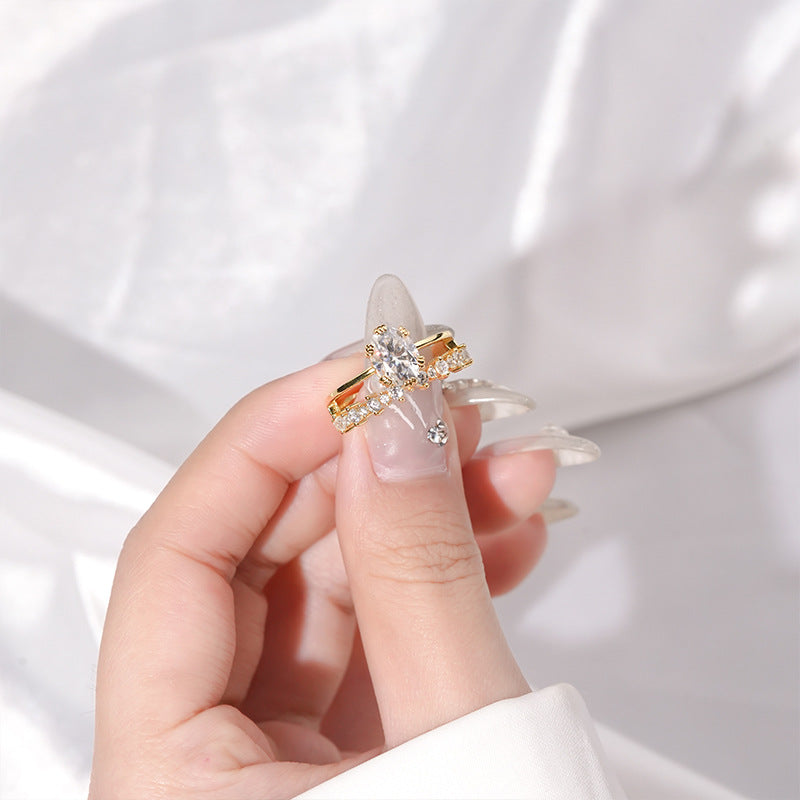 925 Sterling Silver Moissanite Ring