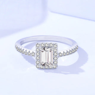 925 Sterling Silver Moissanite Ring