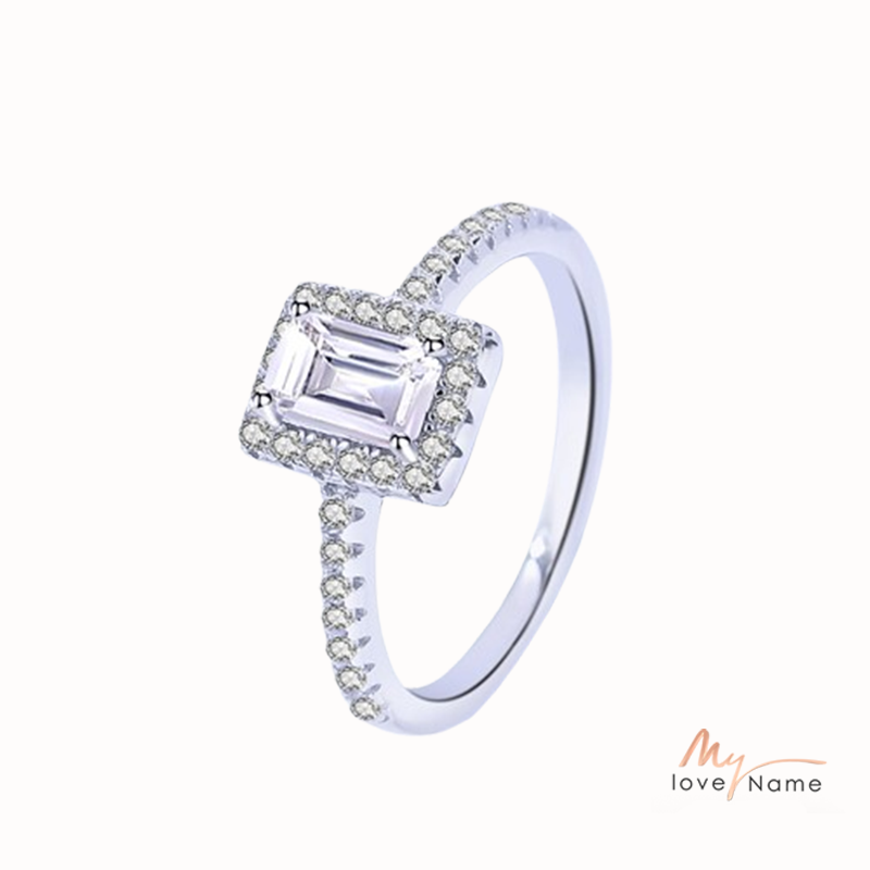 925 Sterling Silver Moissanite Ring