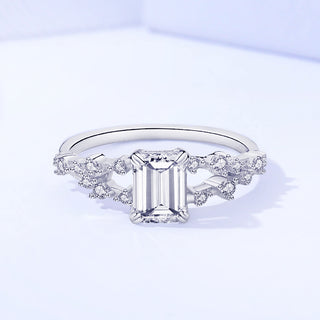 925 Sterling Silver Moissanite Ring