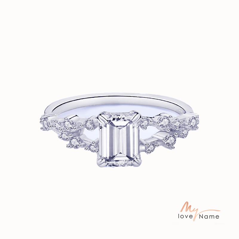 925 Sterling Silver Moissanite Ring