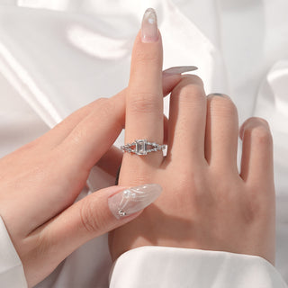 925 Sterling Silver Moissanite Ring