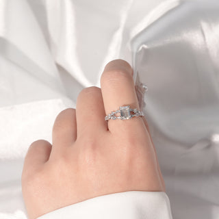925 Sterling Silver Moissanite Ring