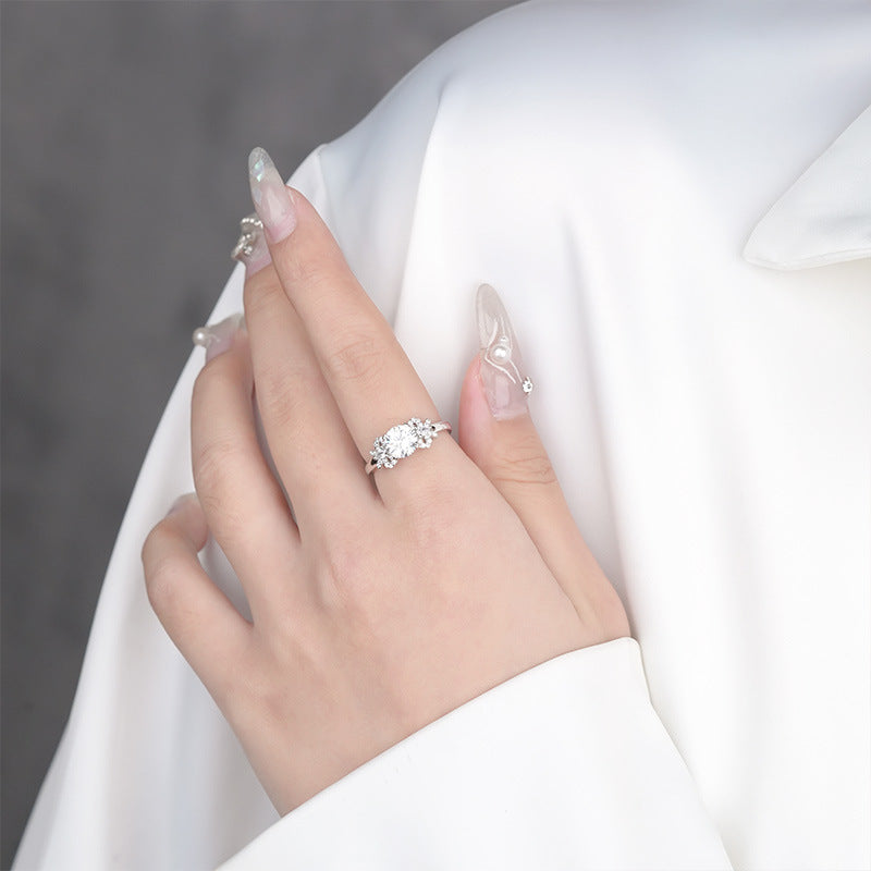 925 Sterling Silver Moissanite Ring
