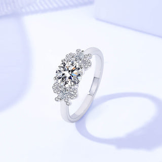 925 Sterling Silver Moissanite Ring