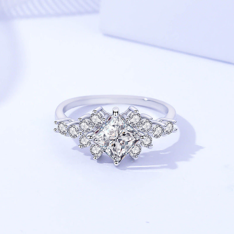 925 Sterling Silver Moissanite Ring
