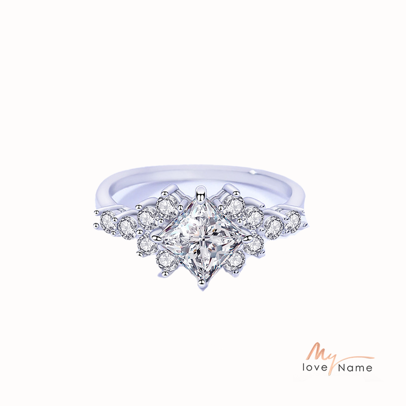 925 Sterling Silver Moissanite Ring