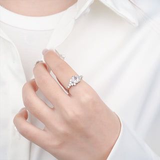 925 Sterling Silver Moissanite Ring