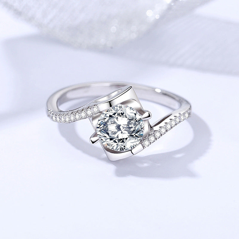 925 Sterling Silver Moissanite Ring