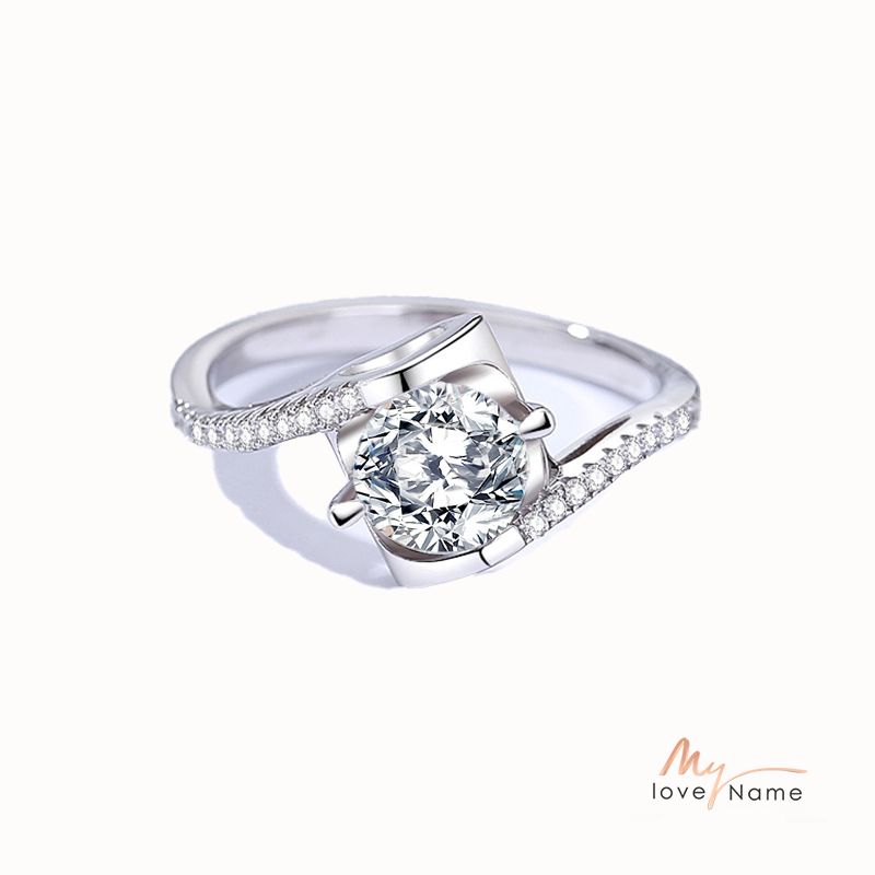 925 Sterling Silver Moissanite Ring
