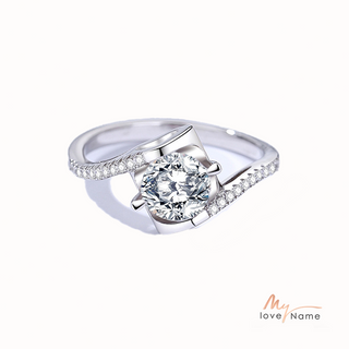925 Sterling Silver Moissanite Ring