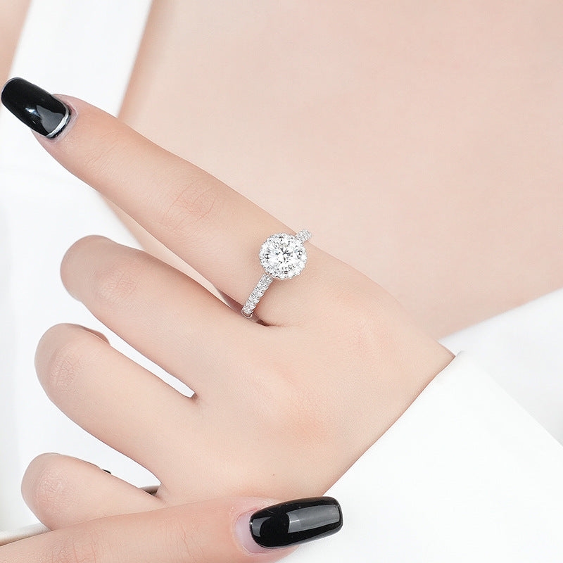 925 Sterling Silver Moissanite Ring