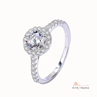 925 Sterling Silver Moissanite Ring