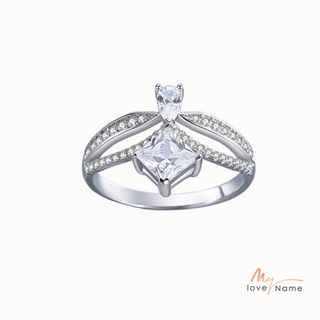 925 Sterling Silver Moissanite Ring