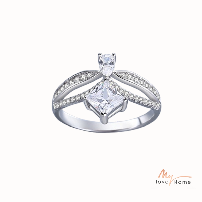925 Sterling Silver Moissanite Ring