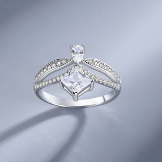 925 Sterling Silver Moissanite Ring