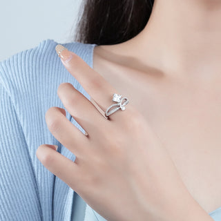 925 Sterling Silver Moissanite Ring