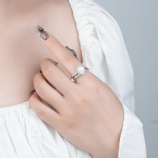 925 Sterling Silver Moissanite Ring
