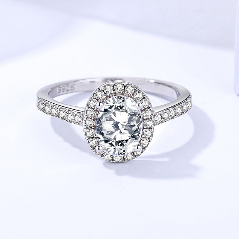 925 Sterling Silver Moissanite Ring