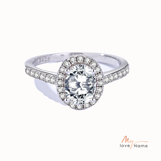 925 Sterling Silver Moissanite Ring