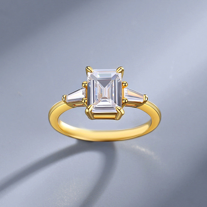 925 Sterling Silver Moissanite Ring