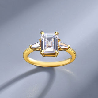 925 Sterling Silver Moissanite Ring
