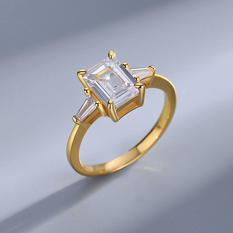 925 Sterling Silver Moissanite Ring