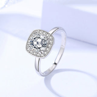 925 Sterling Silver Moissanite Ring