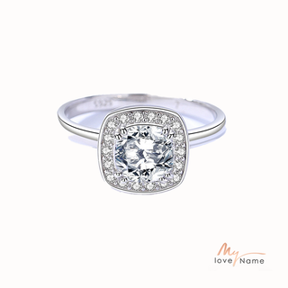 925 Sterling Silver Moissanite Ring