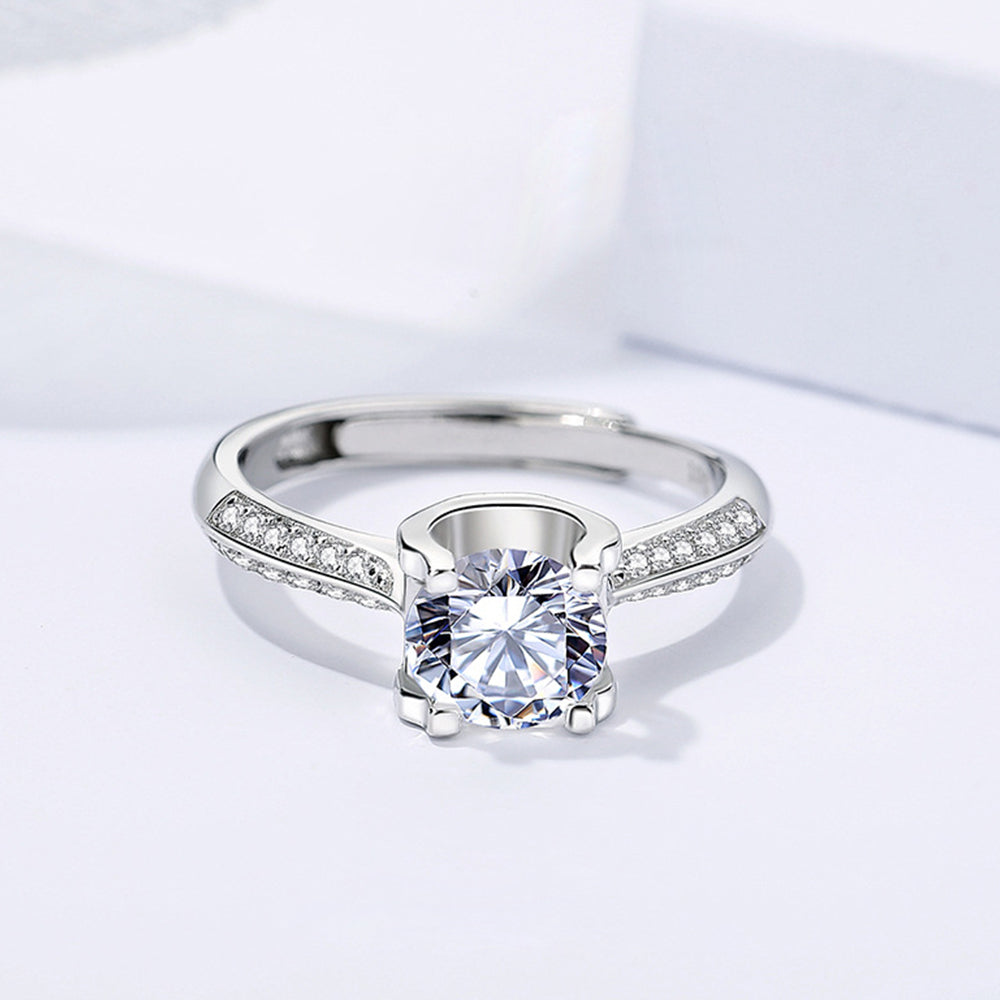 925 Sterling Silver Moissanite Ring
