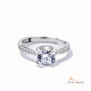 925 Sterling Silver Moissanite Ring