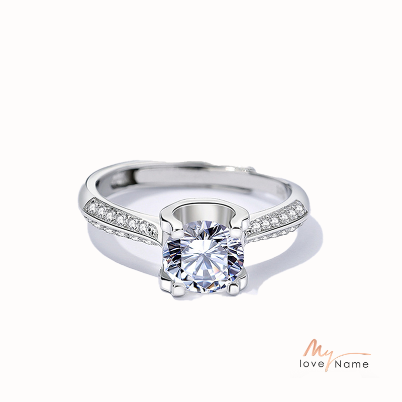925 Sterling Silver Moissanite Ring