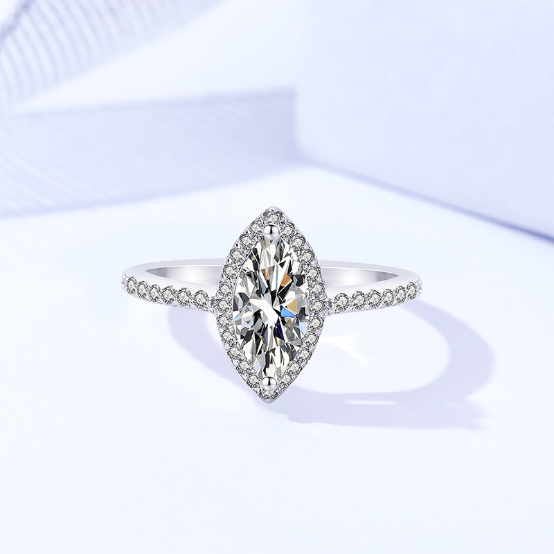 925 Sterling Silver Moissanite Ring