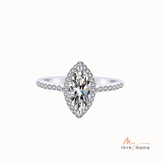925 Sterling Silver Moissanite Ring