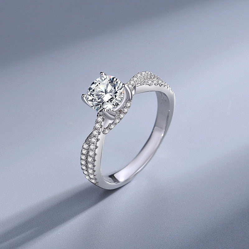 925 Sterling Silver Moissanite Ring