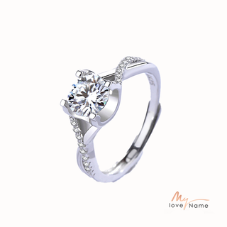 925 Sterling Silver Moissanite Ring