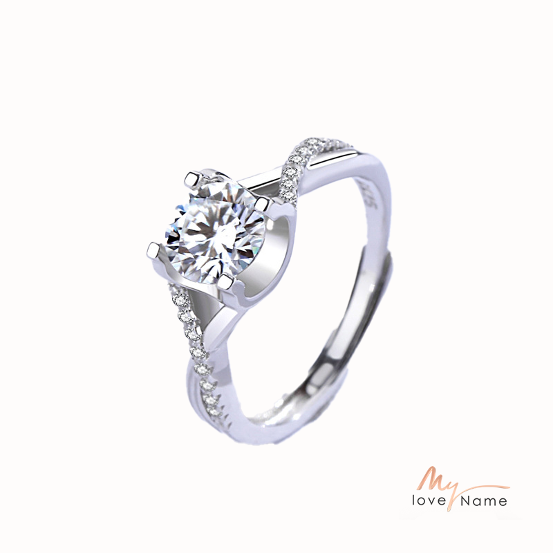 925 Sterling Silver Moissanite Ring