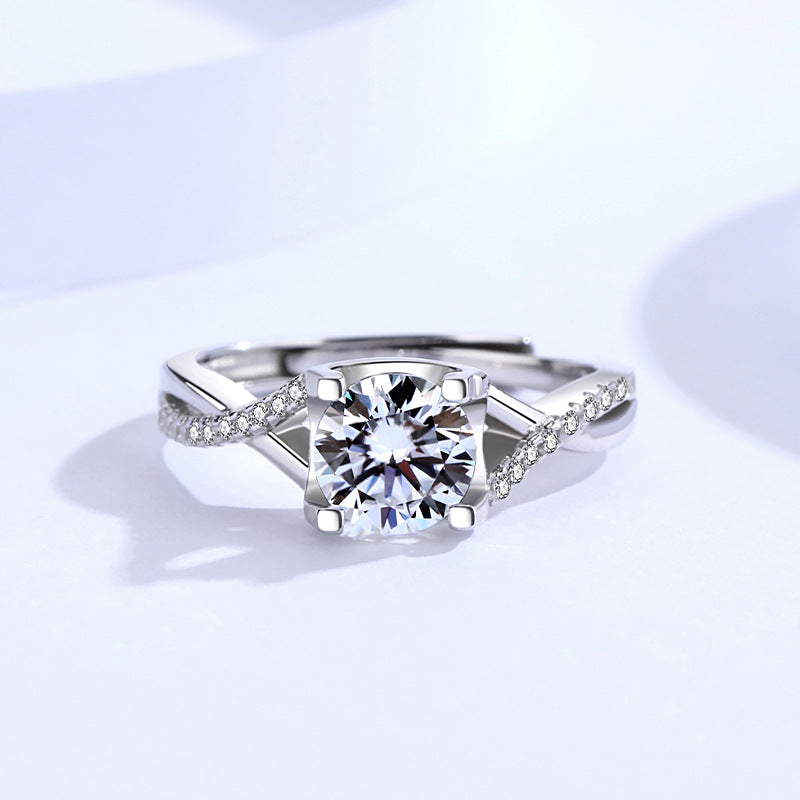925 Sterling Silver Moissanite Ring