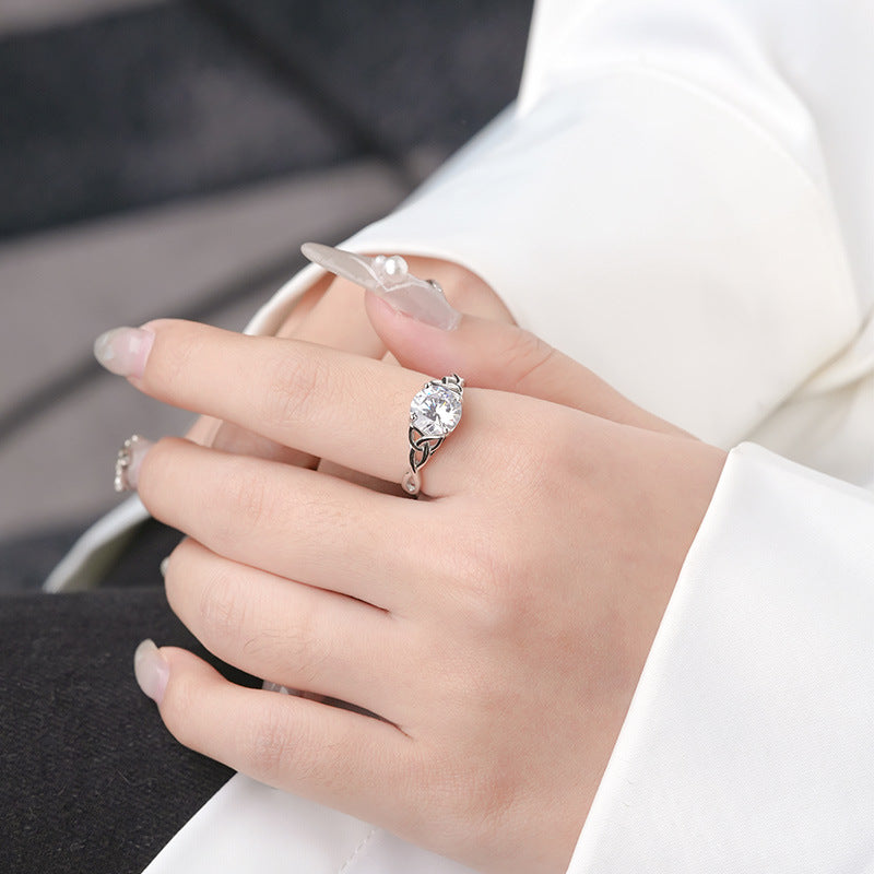 925 Sterling Silver Moissanite Ring