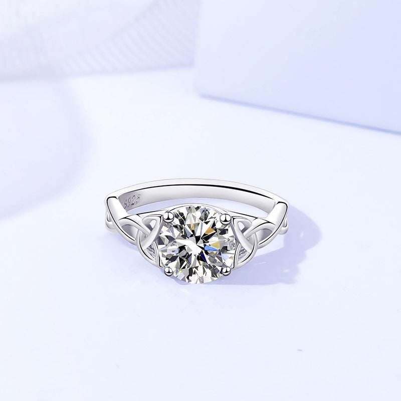 925 Sterling Silver Moissanite Ring