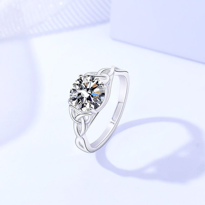 925 Sterling Silver Moissanite Ring