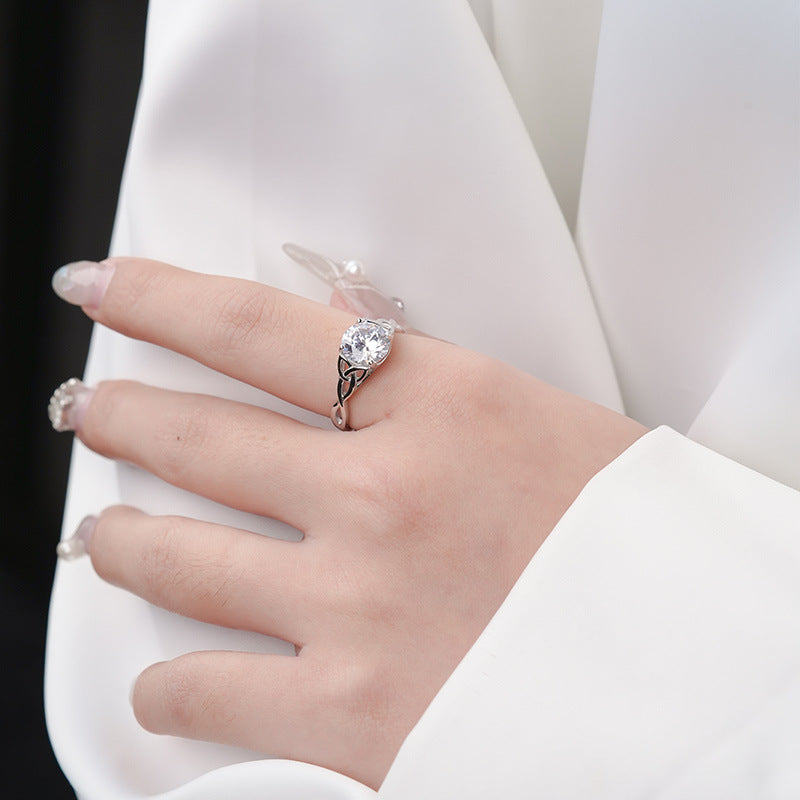 925 Sterling Silver Moissanite Ring