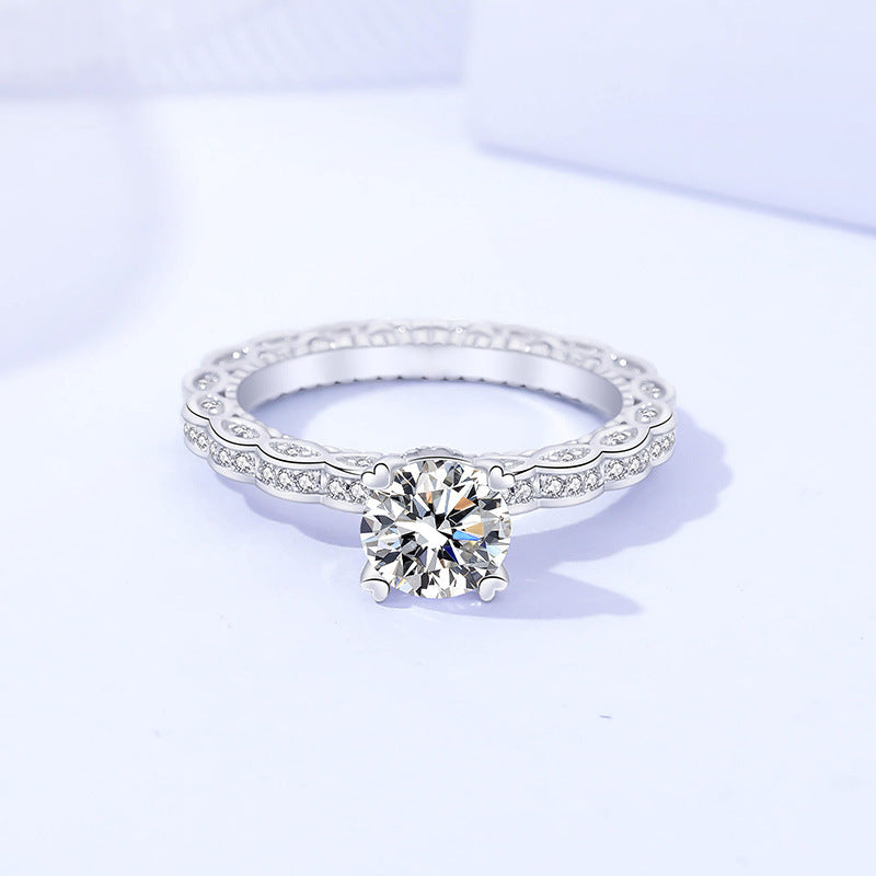 925 Sterling Silver Moissanite Ring