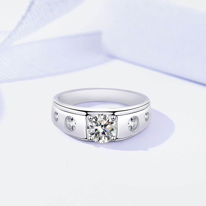 925 Sterling Silver Moissanite Ring